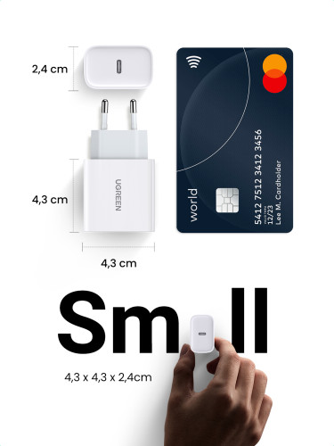 Ugreen 60450 cargador de dispositivo móvil Universal Blanco Corriente alterna Carga rápida Interior - Imagen 11