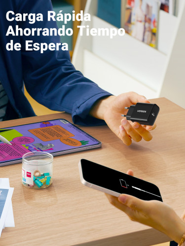 Ugreen 10191 cargador de dispositivo móvil Universal Negro Corriente alterna Carga rápida Interior - Imagen 8