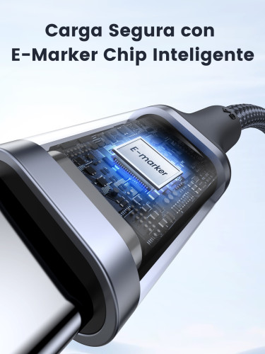 Ugreen 70427 cable USB USB 2.0 1 m USB C Negro, Plata - Imagen 7