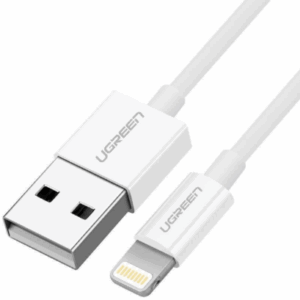Ugreen cable USB 2.0 A lightning 2m, 5V/2.4A iPhone 7 / 7plus / 6S/ 6 / 6 Plus, iPhone 5s/5c/5, iPad Mini/Mini 2, iPad 1 m Blanco