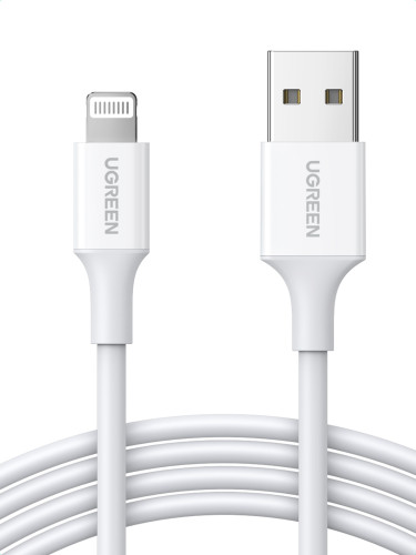 Ugreen cable USB 2.0 A lightning 2m, 5V/2.4A iPhone 7 / 7plus / 6S/ 6 / 6 Plus, iPhone 5s/5c/5, iPad Mini/Mini 2, iPad 1 m Blanco - Imagen 3
