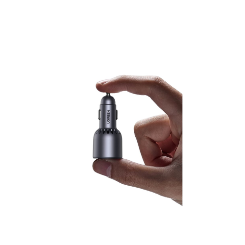 Ugreen 75W 3-Port Fast Car Charg gray Ordenador portátil, Teléfono móvil, Reloj inteligente, Tableta, Teléfono Gris Encendedor de cigarrillos Carga rápida Auto - Imagen 3