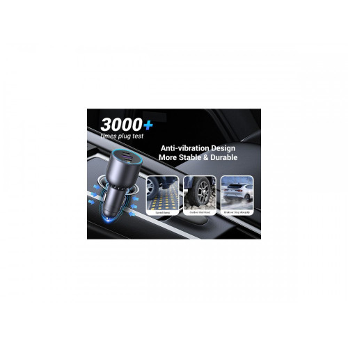 Ugreen 130W 3-Port Fast Car Char gray Auriculares, Ordenador portátil, Teléfono móvil, Portátil, Batería portátil, Teléfono Gris Encendedor de cigarrillos Auto - Imagen 6