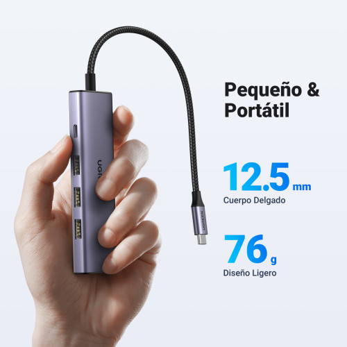 Ugreen 15596 base para portátil y replicador de puertos Alámbrico USB 3.2 Gen 1 (3.1 Gen 1) Type-A + Type-C Aluminio - Imagen 11
