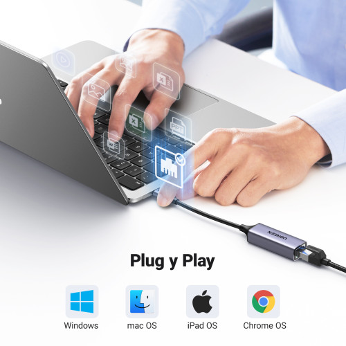 Ugreen 50737 adaptador y tarjeta de red Ethernet 1000 Mbit/s - Imagen 9