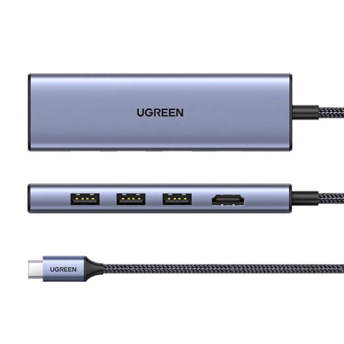 Ugreen 20956A hub de interfaz USB Tipo C 5000 Mbit/s Plata - Imagen 2