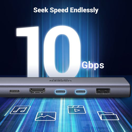 Ugreen REVODOK 7-IN-1 4K@60HZ HDMI DOCK Acoplamiento Base Gris - Imagen 7