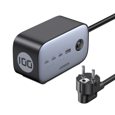 Ugreen DigiNest Pro 1 salidas AC Tipo C 1,8 m 4 3680 W Negro