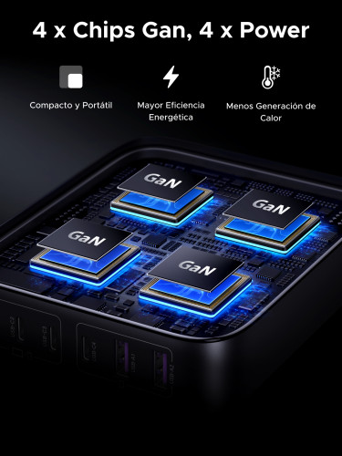 Ugreen Nexode Universal Negro, Gris Corriente alterna Carga rápida Interior - Imagen 11