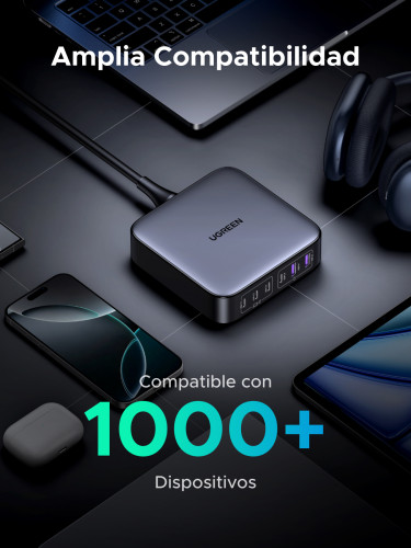 Ugreen Nexode Universal Negro, Gris Corriente alterna Carga rápida Interior - Imagen 15