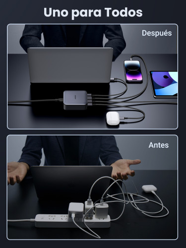 Ugreen Nexode Universal Gris Corriente alterna Carga rápida Interior - Imagen 9