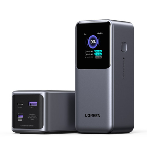 Ugreen 20000mAh 130W Fast Charging Powerbank Litio Gris - Imagen 3