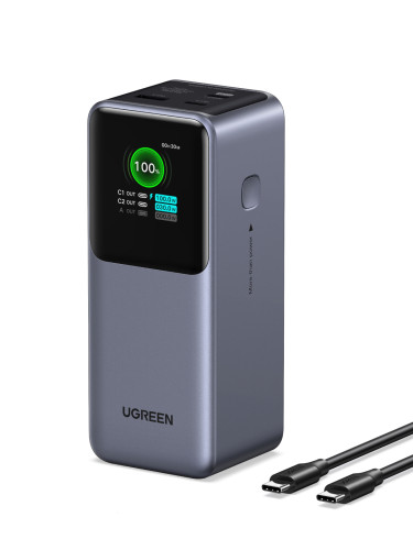Ugreen 20000mAh 130W Fast Charging Powerbank Litio Gris - Imagen 5