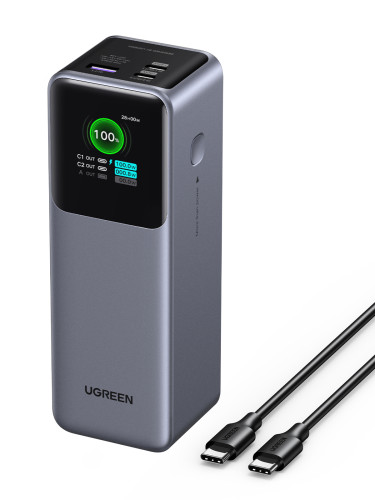 Ugreen 25000mAh 200W Fast Charging Powerbank Gris - Imagen 2
