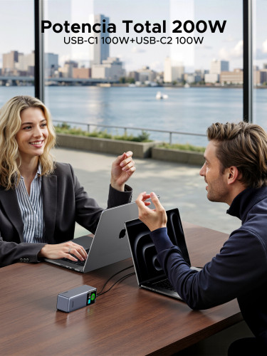 Ugreen 25000mAh 200W Fast Charging Powerbank Gris - Imagen 8