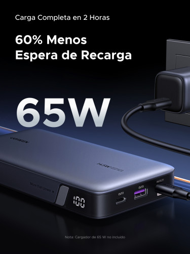 Ugreen 90597A batería externa 25000 mAh Gris - Imagen 7