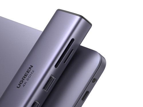 Ugreen 60515 base para portátil y replicador de puertos Alámbrico USB 3.2 Gen 1 (3.1 Gen 1) Type-C Gris - Imagen 8