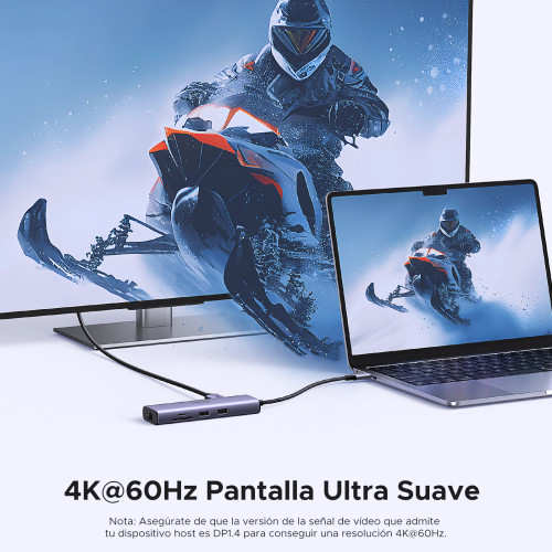 Ugreen 60515 base para portátil y replicador de puertos Alámbrico USB 3.2 Gen 1 (3.1 Gen 1) Type-C Gris - Imagen 14