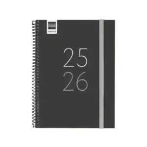 AGENDA ESCOLAR 2025-2026 SECUNDARIA 4º 155X212 SEMANA VISTA HORIZONTAL NEGRO+ FINOCAM 634204026