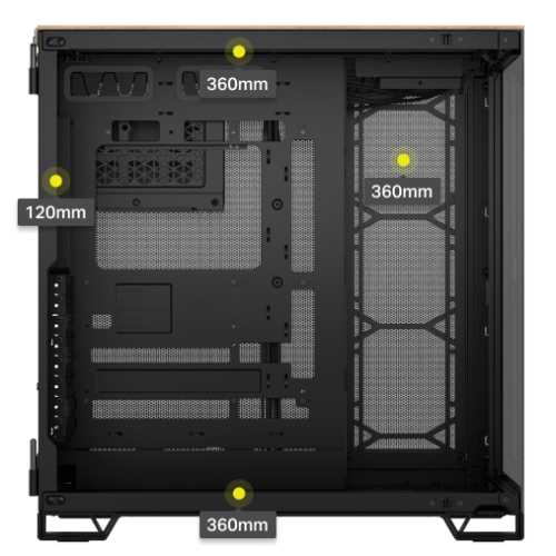 Corsair CC-9011282-WW carcasa de ordenador Midi Tower Negro, Nuez - Imagen 4