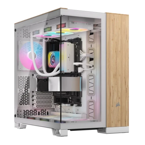 Corsair CC-9011284-WW carcasa de ordenador Midi Tower Bamboo, Blanco