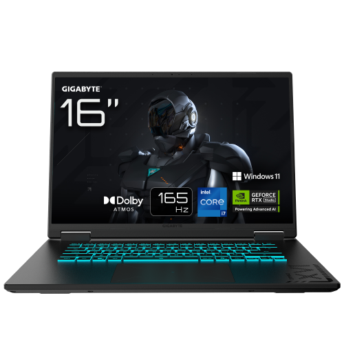 GIGABYTE GAMING A16 CWH Portátil Gaming - 16,0“, 165Hz WQXGA, Intel Core i7-13620H, NVIDIA RTX 5070, 32GB DDR5 5200MHz, 1TB Gen4 SSD, Win 11 Home, Garantía de 2 años, Dolby Atmos, GAMING A16 CWHI3ES864SH - Imagen 2