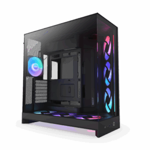 CAJA NZXT H9 FLOW RGB+ (2025) DUAL-CHAMBER MID-TOWER CASE W/ RGB FANS & CONTROLLER - ALL BLACK