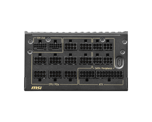 MSI MEG Ai1600T PCIE5 unidad de fuente de alimentación 1600 W 24-pin ATX ATX Negro - Imagen 3