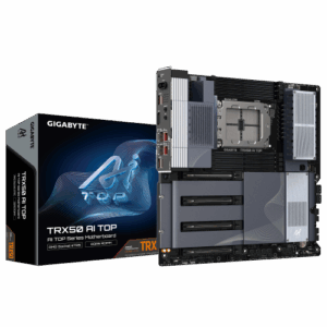 GIGABYTE TRX50 AI TOP-2B Placa Base – Procesadores AMD Ryzen Threadripper PRO 7000, VRM digital de 16+8+4 fases, hasta 5200 MHz DDR5, 4 x M.2 PCIe 5.0, Wi-Fi 7, LAN 10 GbE, USB 4