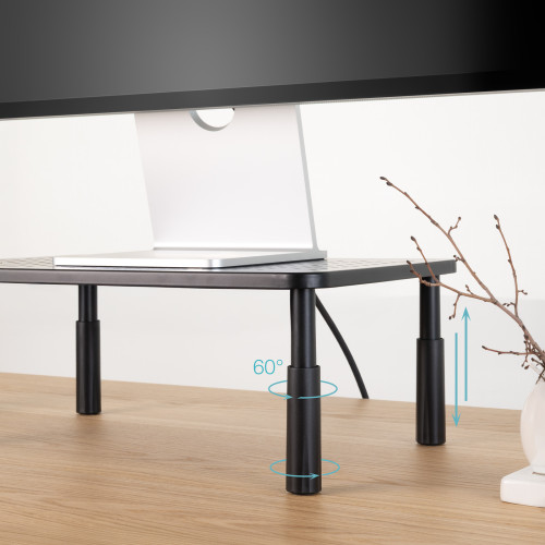 TooQ Soporte Elevador Multiusos para Monitor/Portátil, Negro - Imagen 6