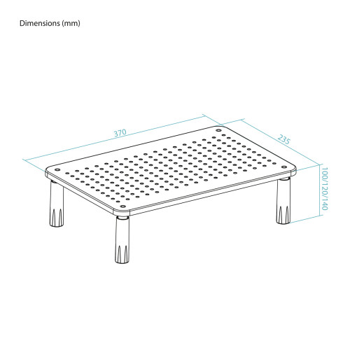 TooQ Soporte Elevador Multiusos para Monitor/Portátil, Negro - Imagen 7