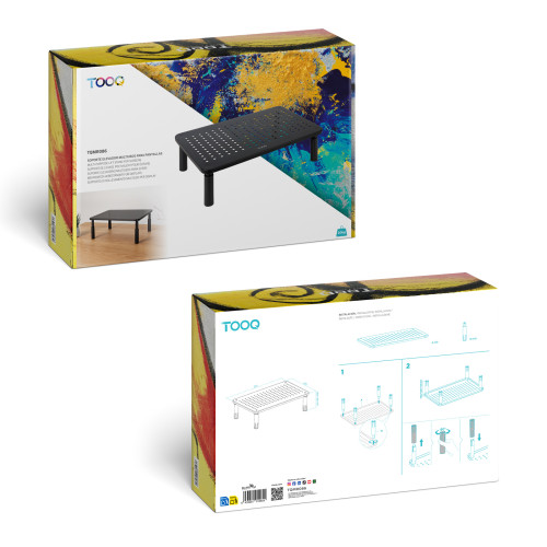 TooQ Soporte Elevador Multiusos para Monitor/Portátil, Negro - Imagen 8