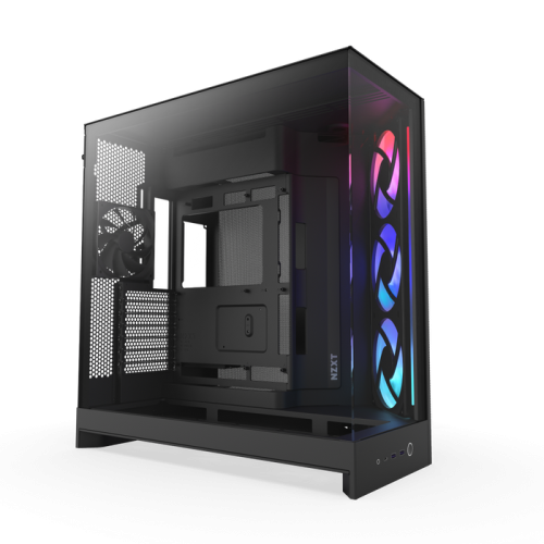 CAJA NZXT H9 FLOW RGB (2025) DUAL-CHAMBER MID-TOWER CASE W/ RGB FANS - ALL BLACK