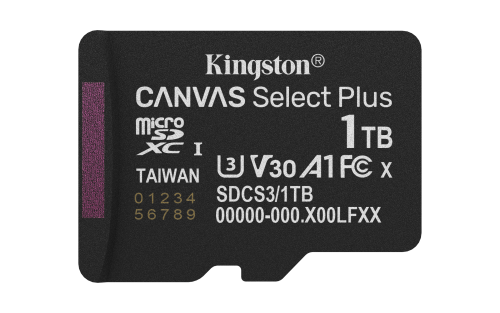 Kingston Technology 1TB microSDXC Canvas Select Plus Gen3 150MB/s A1 (Incluye adaptador de SD) - Imagen 4