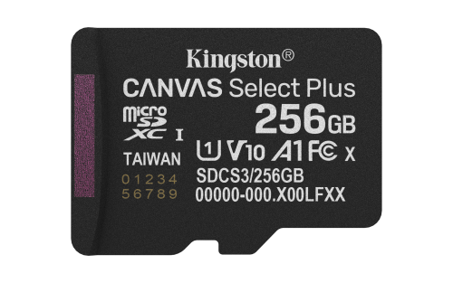 Kingston Technology 256GB microSDXC Canvas Select Plus Gen3 150MB/s A1 (Incluye adaptador de SD) - Imagen 4