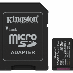 Kingston Technology 512GB microSDXC Canvas Select Plus Gen3 150MB/s A1 (Incluye adaptador de SD)