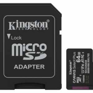 Kingston Technology 64GB microSDXC Canvas Select Plus Gen3 100MB/s A1 (Incluye adaptador de SD)