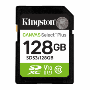 Kingston Technology 128 GB SDXC Canvas Select Plus Gen3 150 MB/s C10 UHS-I U1 V10