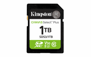 Kingston Technology 1 TB SDXC Canvas Select Plus Gen3 150 MB/s C10 UHS-I U3 V30