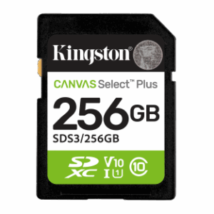 Kingston Technology 256 GB SDXC Canvas Select Plus Gen3 150 MB/s C10 UHS-I U1 V10