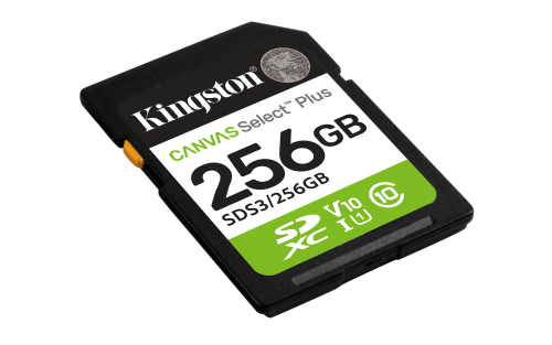Kingston Technology 256 GB SDXC Canvas Select Plus Gen3 150 MB/s C10 UHS-I U1 V10 - Imagen 3