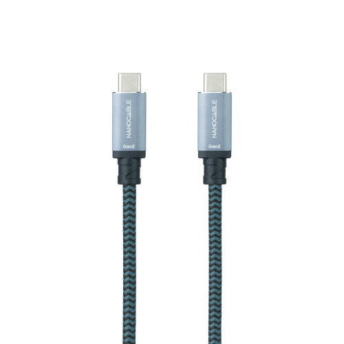 Nanocable Cable USB 3.2 Gen2x2 20Gbps 5A/100W, 4K/60Hz, USB-C/M-USB-C/M, Gris/Negro, 3 m - Imagen 3