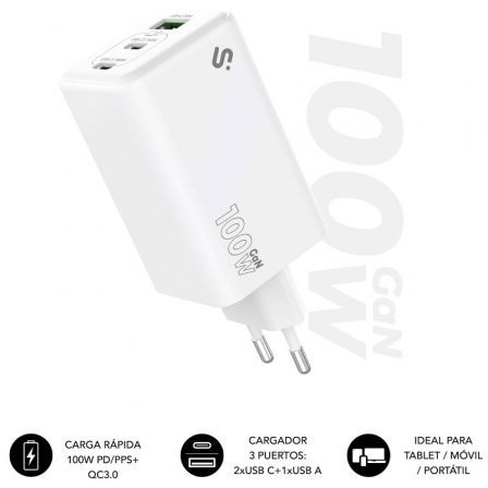 SUBBLIM CARGADOR GAN 35W CHARGER USB C - Imagen 2