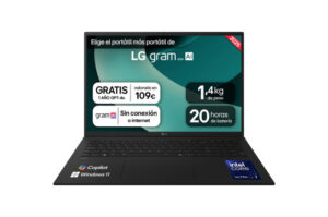LG 17Z90T-G.AA78B ordenador portatil Intel Core Ultra 7 255H Portátil 43,2 cm (17") WQXGA 16 GB LPDDR5x-SDRAM 1 TB Unidad de disco duro Wi-Fi 7 (802.11be) Windows 11 Home Negro