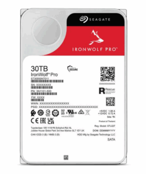 Seagate IronWolf Pro ST30000NT011 disco duro interno 30 TB 7200 RPM 512 MB 3.5" Serial ATA III