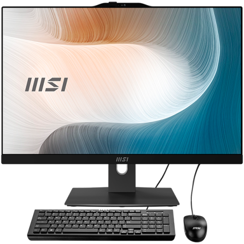 MSI AIO MODERN AM272P 1M-888ES. 27" IPS LED FHD. I7-150U. INTEL IRIS XE GRAPHICS. DDR5 16GB (8GB*2). 512G M.2 PCIE SSD. W11 PRO. NEGRO