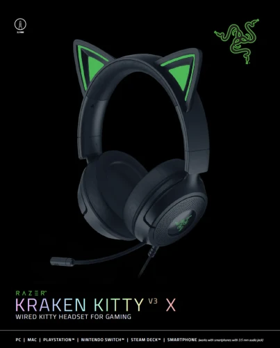 AURICULARES RAZER KRAKEN KITTY V3 X BLACK (RZ04-05350200-R3M1) - Imagen 5