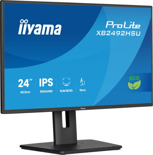 MONITOR IYAMA PROLITE XB2492HSU-B1, 61 CM (24"), 1080 X 1920 PIXELES, QUAD HD, LED, 3 MS, NEGRO - Imagen 2