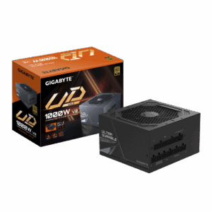 GIGABYTE UD1000GM PG5 V2 Fuente de Alimentación – PCIe Gen 5.1, 80 PLUS Gold, Diseño completamente modular, Ventilador de 120 mm, Compatible con ATX 3.1, Enchufe EU