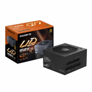 GIGABYTE UD850GM PG5 V2 Fuente de Alimentación – PCIe Gen 5.1, 80 PLUS Gold, Diseño completamente modular, Ventilador de 120 mm, Compatible con ATX 3.1, Enchufe EU
